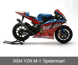 Scale Model of the 2004 Yamaha YZR-M1 'Spiderman